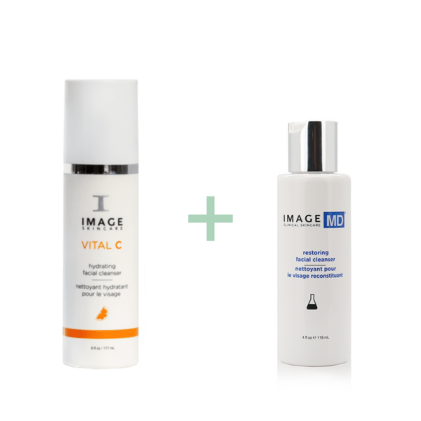 IMAGE Skincare - VITAL C Cleanser + MD Cleanser - 2 reinigers droge huid (met onzuiverheden)