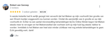 Review De Online Kliniek Robert van Gennep gezichtsbehandeling Den Haag